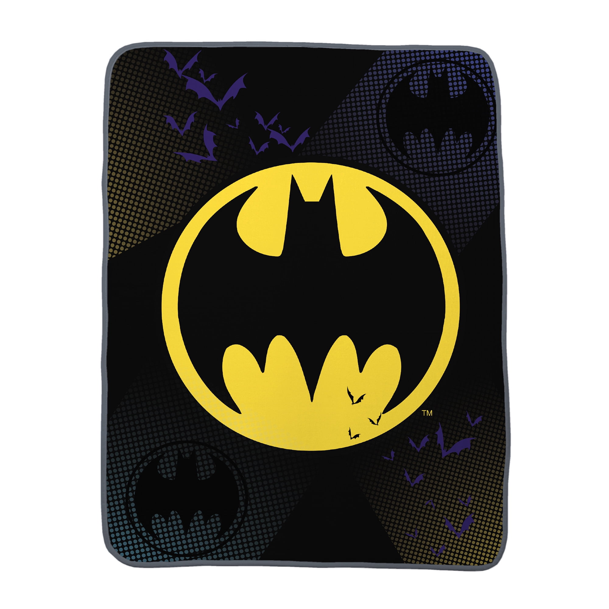 Batman Plush Throw, Kids Bedding, 46 x 60, Night Escape