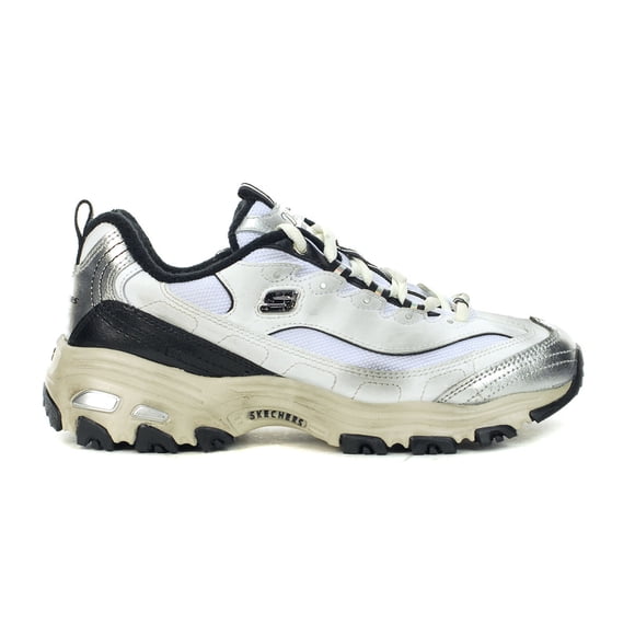 Skechers Women's D'Lites - Vintage Vision White/Black Sneakers 150245.WBKS<span> - </span>8.5