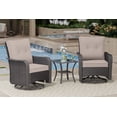 thumbnail image 2 of Gotland 3-Piece All-Weather Outdoor Patio Set, Wicker Swivel Chairs and Side Table, Durable Conversation Furniture for Backyard, Porch, Balcony, Deck, Sand, 2 of 8
