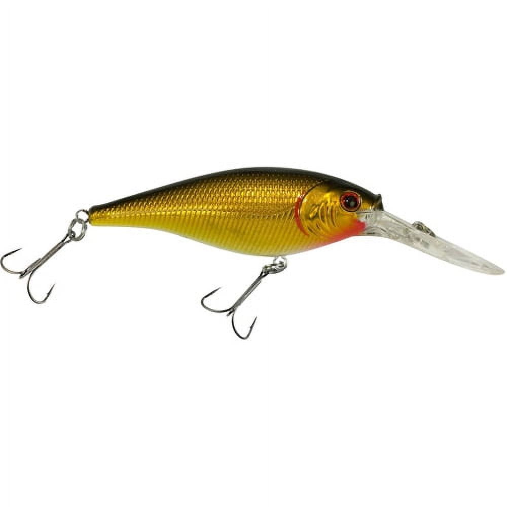 (2 pack) Berkley Flicker Shad Fishing Lure, Black Gold, 1/8 oz