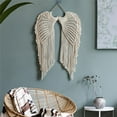 thumbnail image 3 of Macrame Wall Hanging Boho Tapestry Angels Wing Woven Bohemian Wall Decor Home Decoration, 3 of 8