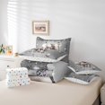 thumbnail image 4 of Elephant 7 Piece Comforter Set Full Bed in a Bag,Sliver Sequin Fluid Art Bedding Set,Crystal Diamond Comforter and Sheet Set Safari Animals Bed Set,Jungle Wildlife Room Decor, 4 of 5