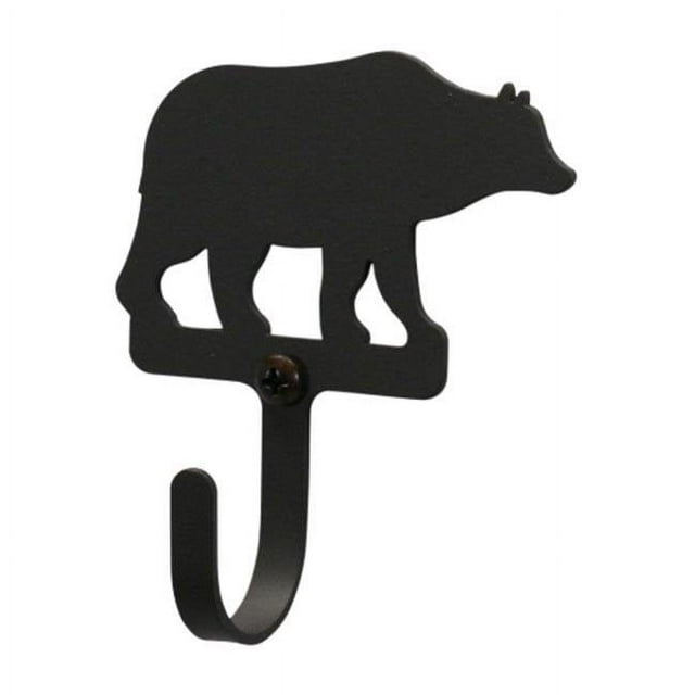 Village Wrought Iron WH-14-S Crochet Mural pour Ours Petit - Noir