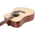 thumbnail image 2 of Crossrock 6 String Acoustic, Premium Spruce Solid Top Dreadnought Guitar with Deluxe Brown Hard Case(CRAG-DF500BR), Right, Bundle, 2 of 6