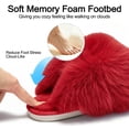 thumbnail image 5 of Ecetana Women's Furry Slippers Comfy Memory Foam Fuzzy Fluffy Slippers Non-slip Indoor House Shoes, 5 of 8