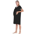 thumbnail image 3 of Baywell Nursing Gown 3 in 1 Delivery/Labor/Nursing Nightgown Women Maternity Hospital Gown Button Down Breastfeeding Sleepwear Black XL, 3 of 6