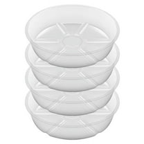4 x flower pot tray-Transparent