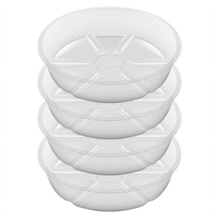 4 x flower pot tray-Transparent