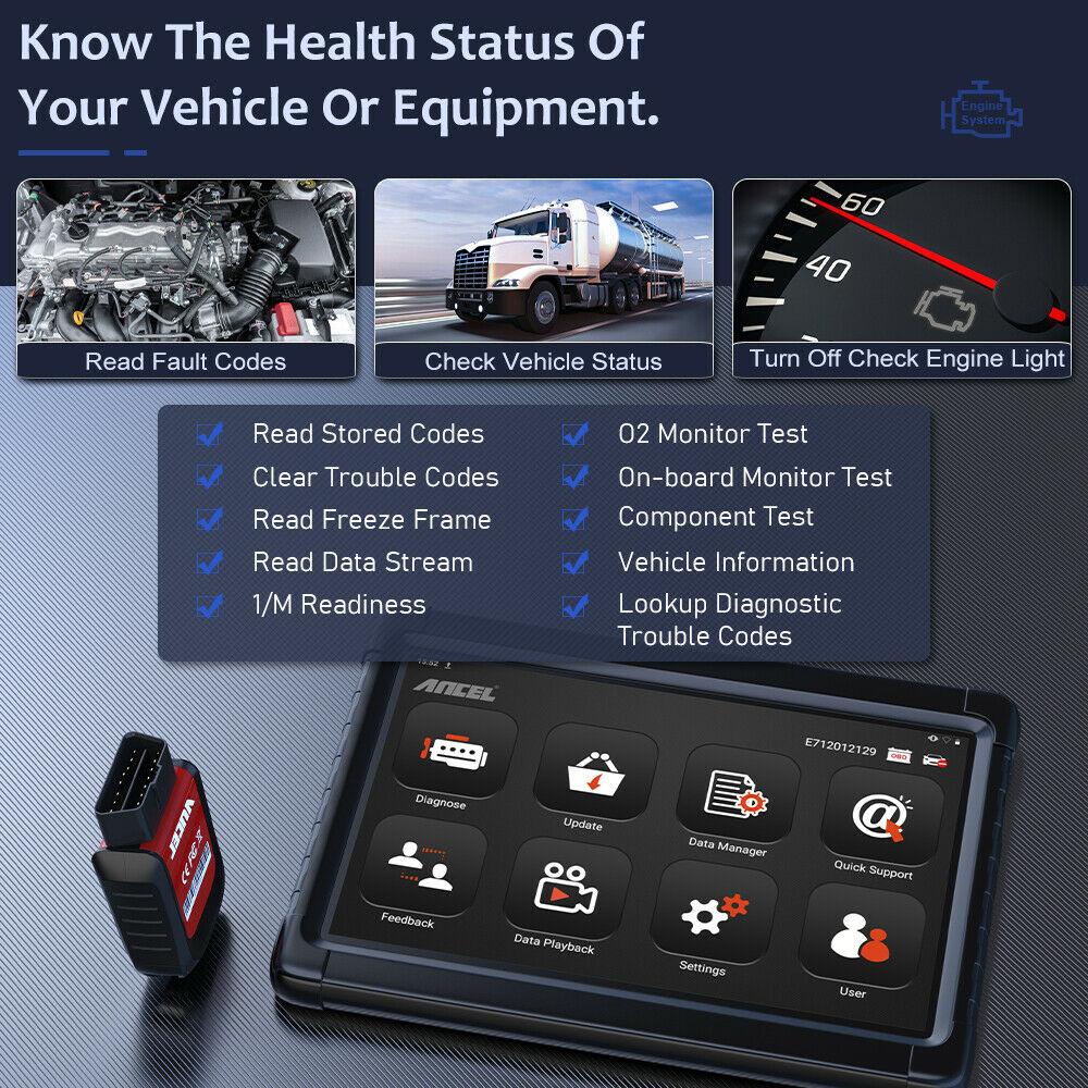 Buy ANCEL X6 HD Professional Truck Diagnostic Tablet Heavy Duty Truck