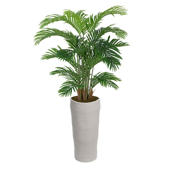 Artificial Faux Real Touch 5.75 Feet Palm Tree With Planter