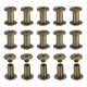thumbnail image 1 of Tornillos Chicago Uxcell, 60 juegos M5 x 10mm tornillos de acero al carbono para cinturón de cuero, mochila y manualidades, 1 of 5