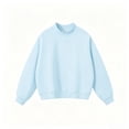 thumbnail image 4 of Men's Crewneck Sweatshirt Solid Color Pullover Top with Ribbed Trim Relaxed Fit Fall Casual Sweatshirts, 4 of 4