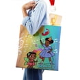 thumbnail image 4 of Gracie's Corner Bolso de tela con estampado de lienzo para mujer, bolsa de compras reutilizable y estética, con cremallera interior, regalo para mujer,40*45cm., 4 of 6
