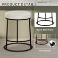 thumbnail image 3 of MultiHaven Backless Bar Stools Set of 2,24" Counter Height Barstools with White PU Upholstered Seat for Kitchen Island, 3 of 9