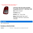 thumbnail image 2 of Left Driver Side Tail Light Assembly - Compatible with 2019 - 2022 Ram 1500 2020 2021, 2 of 2
