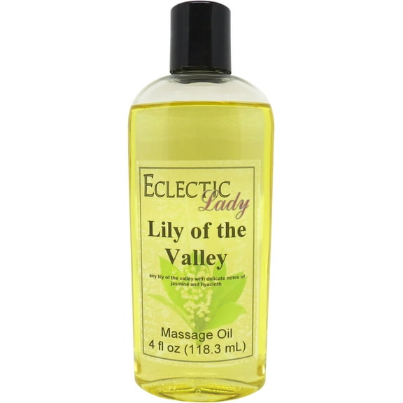 Lily Of The Valley Massage Oil by Eclectic Lady, 4 oz, Sweet Almond Oil and Jojoba Oil