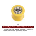 thumbnail image 4 of Unique Bargains 8mm Chain Roller Pulley Tensioner Wheel Guide Concave Type for Bike Sliding Door Yellow, 4 of 6