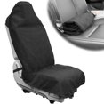thumbnail image 1 of Car Seat Towel Cover Waterproof Car Seat Towel Protector with Adjustable Elastic Strap 29.5 x 56” Non-slip Breathable Front Rear Car Seat Protective Cover for Cars SUVs Trucks, 1 of 10