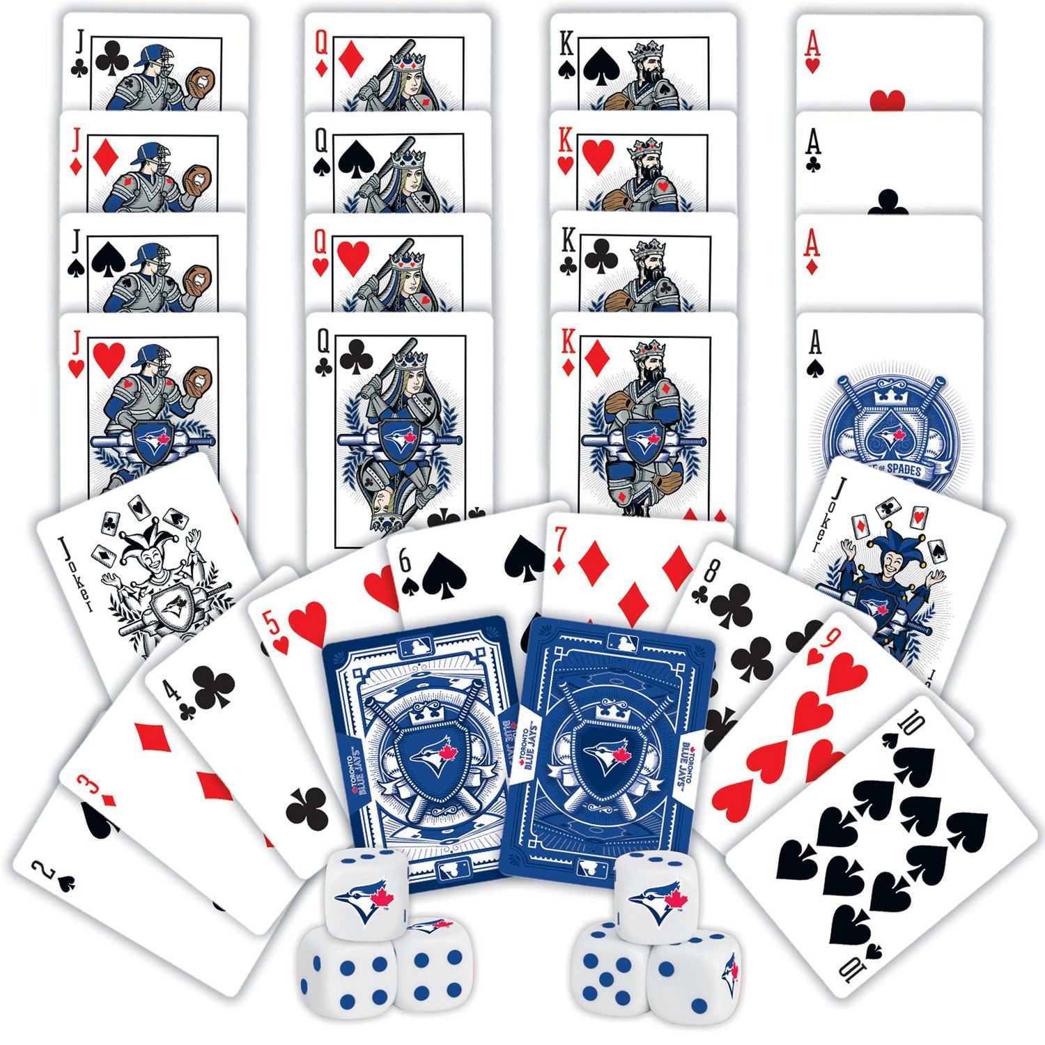 Masterpieces Puzzle Company Toronto Blue Jays Two Decks Of Playing Cards & Dice Set