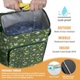 thumbnail image 2 of Travel Cooler Bag - DarkGreen Cartoon Dinosaurs Plants Pattern Camping Beer Cooler Backpack with Bottle Opener- Waterproof Insulated Picnic Backpacks - Cooler Bag for Beach, 2 of 6
