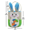 thumbnail image 5 of Joyfy 2 Pcs Easter Baskets for Kids, Easter Bunny Burlap Egg Tote Gift Basket, Easter Basket with Handle for Easter Egg Hunt, 5 of 11