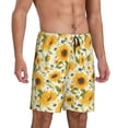 thumbnail image 2 of Fotbe Beautiful Countryside Sunflower Pantalones Cortos de Pijama para Hombre, Ropa de Dormir, Pantalones de Pijama Cortos para Hombre-Large, 2 of 6