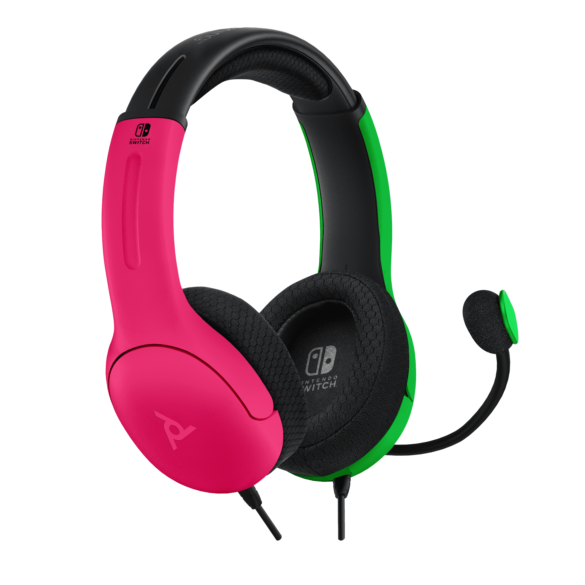 Free Shipping PDP Gaming LVL40 Wired Stereo Gaming Headset with Noise Cancelling Microphone Pink Green Nintendo Switch Walmart