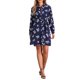 thumbnail image 2 of INSPIRE CHIC Vestido de Camisa Floral con Cinturón y Botones para Mujer, Color Azul Marino, 2 of 5