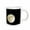 White, variant on 3drose, the Huge Moon Shot on a Black Sky at Night with Dimples, 11oz Mug