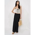 thumbnail image 5 of Women'S Summer Polka Dots Camis Top Ruched Tie Front Spaghetti Strap Going Out Tops White M, 5 of 9
