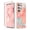 Rose Gold, variant on Petocase Compatible with Samsung Galaxy S23 Ultra 5G Case,[2 Camera Lens Protector ] Fashion Marble Pattern Slim Rugged Shockproof Phone Cover,White Purple