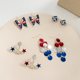 thumbnail image 4 of Pendientes de fiesta del carnaval del día de la independencia American Star Strip banner color diamante pintado estrella de aceite mariposa flecos pendientes joyas de pareja regalo, 4 of 5