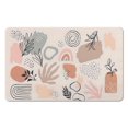 thumbnail image 1 of Pink Boho Abstract Plant Bath Rugs - Non-Slip, Washable 20x32 inch Mat for Bathroom Sink, Tub, Shower Elegance!, 1 of 5