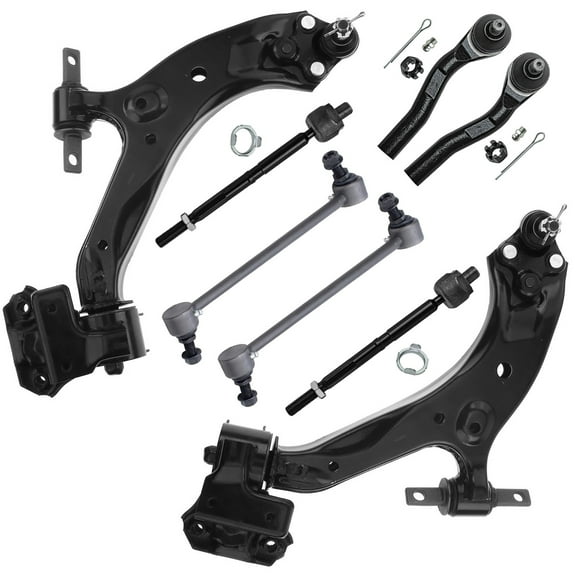 Detroit Axle - 8pc Front End Suspension Kit for 2012 2013 2014 Honda CR-V, 2 Lower Control Arms with Ball Joint 4 Inner & Outer Tie Rods 2 Sway Bar End Links Replacement