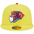 thumbnail image 2 of Men's New Era Yellow Jacksonville Jumbo Shrimp Theme Nights Captain Crustacean  59FIFTY Fitted Hat, 2 of 6
