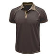 thumbnail image 3 of Erwazi Mens Collared Neck Short Sleeve Tee Shirts Workout Athletic Lightweight T-Shirt, 3 of 4