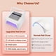 thumbnail image 2 of Lámpara UV para uñas Meremit, 108 W, inalámbrica, con 36 esferas y modos de 4 temporizadores, 2 of 7