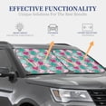 thumbnail image 3 of KLL Tropical Leaves Windshield Sun Shade 2-Piece Foldable Car Front Window Sunshade for Most Sedans SUV Truck- Large, 3 of 5