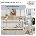 thumbnail image 6 of Harper & Bright Designs Console Table with Drawers and Shelf Long Sofa Table Entryway Table for Entryway Living Room Hallway, Antique White, 6 of 14