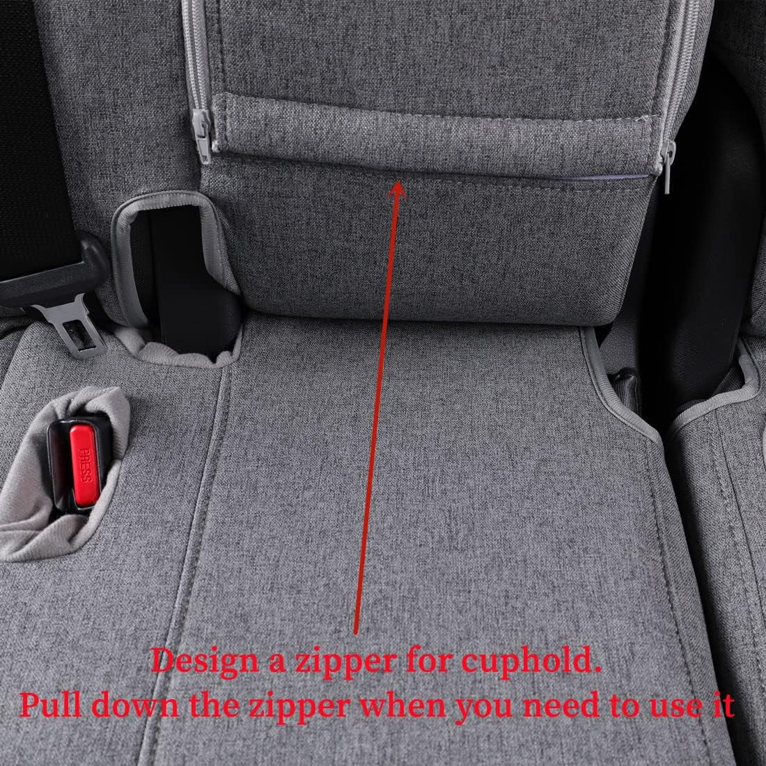 coverdream Highlander Seat Covers for 2020-2026 Toyota Highlander Suv Seat Cushion,2nd Row Captain Chair - Washable Polyester Auto Seat Covers(Full Set,Gray)