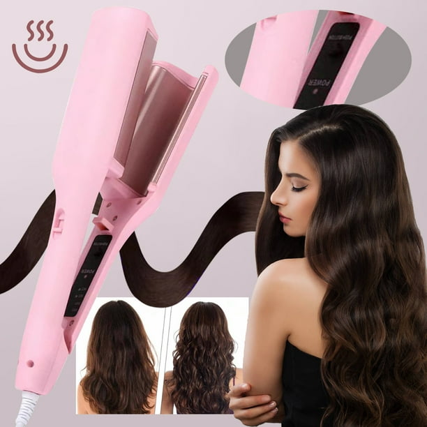 Rizador Pelo Calentamiento Rápido 32mm Ondas Grandes Cerámica para Playa