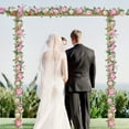 thumbnail image 5 of Artificial Rose Vine Garland | 78.7 Inch Faux Flower Wedding Arch Decor | White Yellow Pink Plastic Vines for Chapel Holiday Party Backdrop, 5 of 6