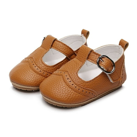 

Toddler Kids Baby Girls Solid Color Cute First Walk Buckle Strap Casual Shoes