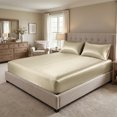 thumbnail image 2 of REGALWOVEN Fitted Sheet, Polyester Bed Sheets, Cooling and Breathable for All Seasons Khaki 1 PC 78.0x79.9 inch, 2 of 5