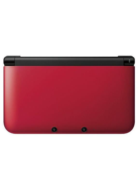 Restored Nintendo 3DS XL - Red/Black Handheld Gaming System with Stylus SD Card Charger (Refurbished)