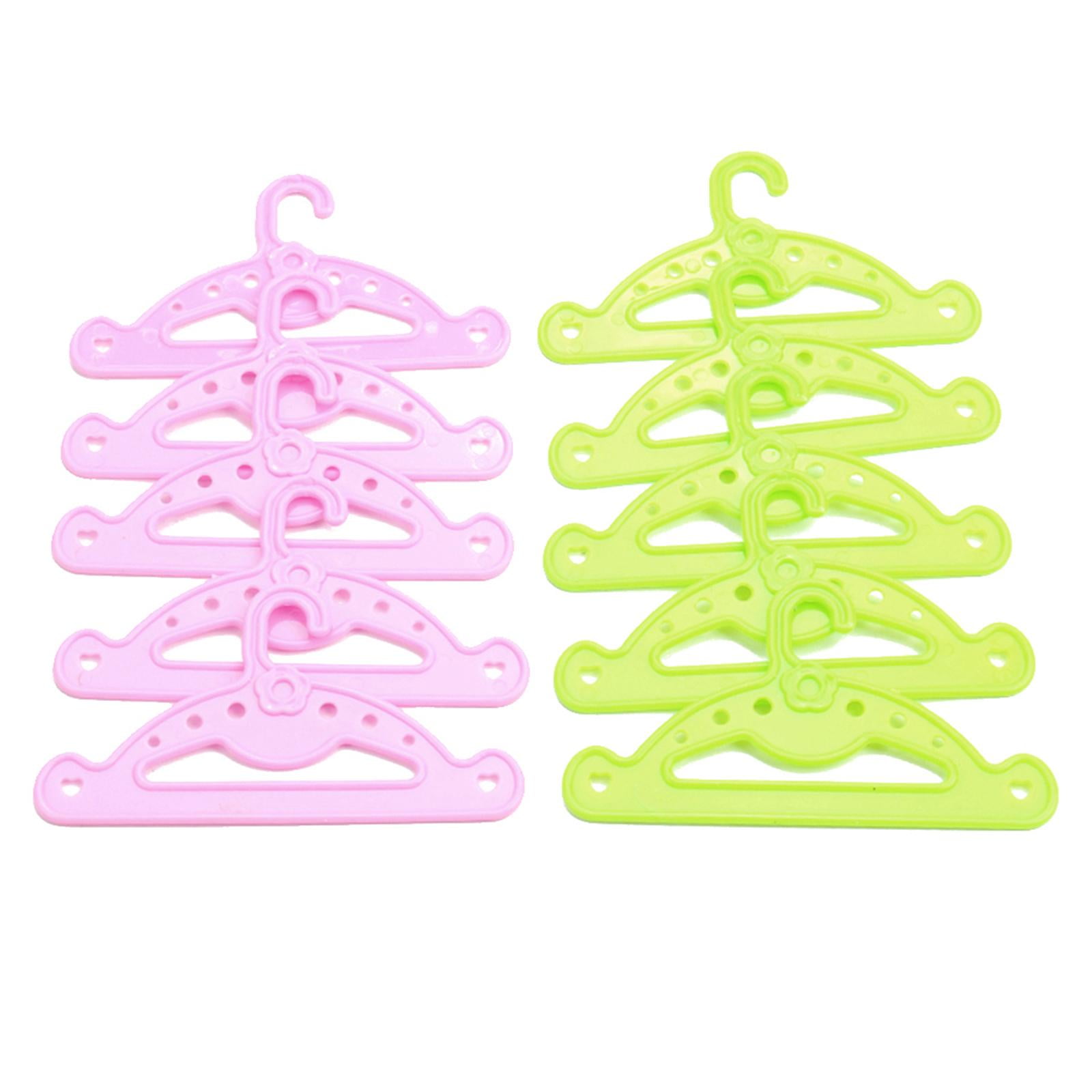 Set De 4 Cintres Pour Vêtements De Poupée 18 Pouces – Colorés, Plastique Durable, Pour Apprendre à Ranger
