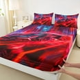 thumbnail image 3 of Manfei Racing Car 4pcs Bed Sheets,Extreme Sports King Sheets,Neon Light Super Cozy Sheet Set,Boys Bedroom Decor, 3 of 7