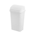 thumbnail image 1 of Sterilite 13 Gal Swing Top Lidded Wastebasket Kitchen Trash Can, White (16 Pack), 1 of 7