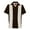 Black White, variant on Men's Retro Classic Two Tone Bowling Shirt Burgundy Black 2XL