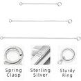thumbnail image 4 of Extensor de collar VANBARIS de plata de ley 925 de 5, 7 y 10 cm, 4 of 7